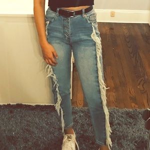 DANCE AND MARVEL FRINGE JEANS